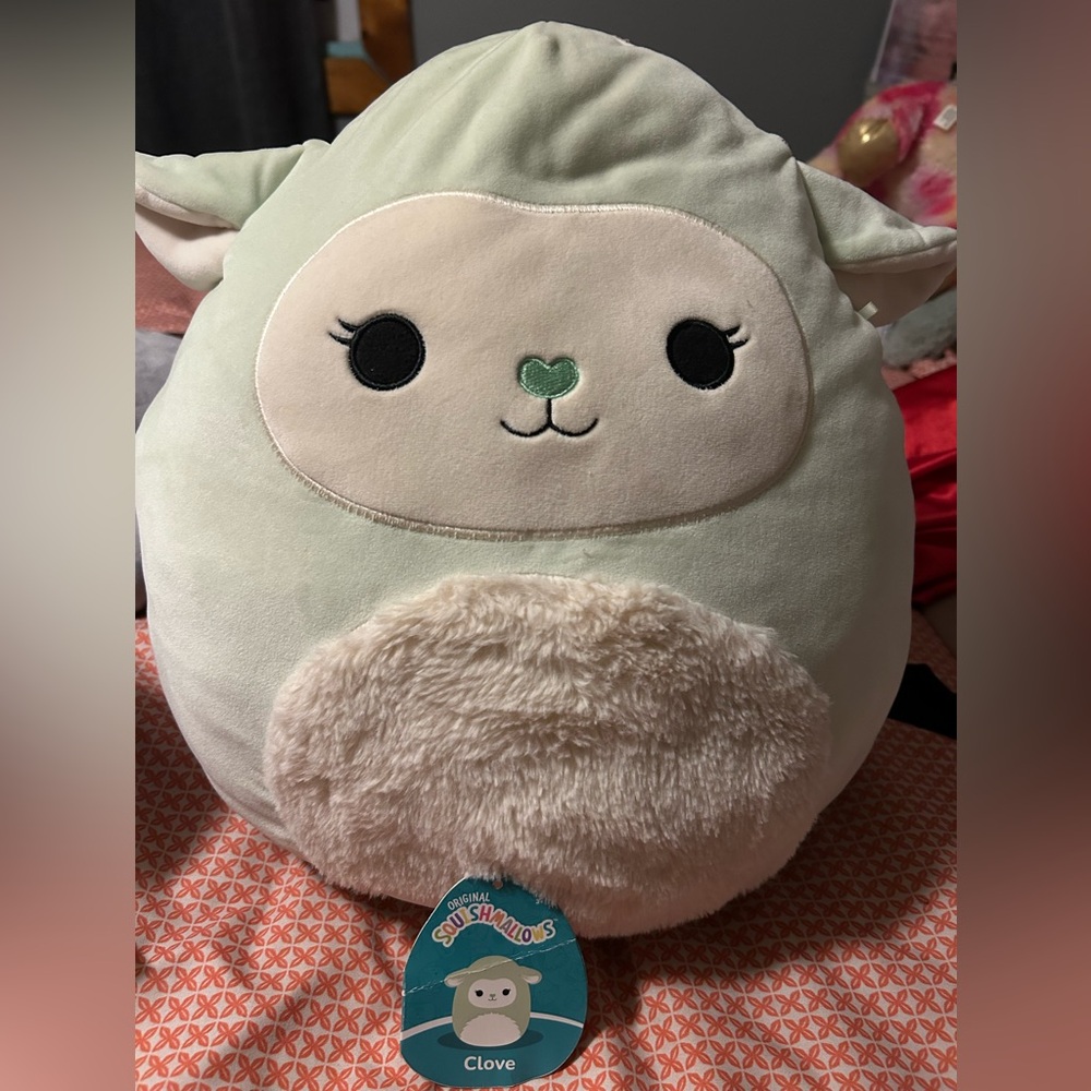 Squishmallows Light Green and Cream Sheep Plush